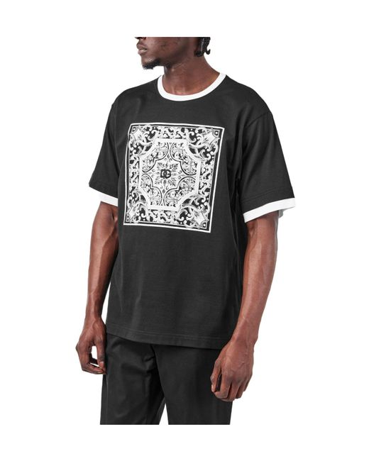 Dolce & Gabbana Black Regular Fit T-Shirt for men