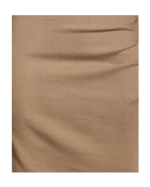 Isabel Marant Natural Solid Color Long Sleeve T-Shirt Dress