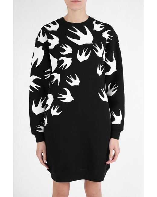 McQ Alexander McQueen Black Swallow Knitted Dress