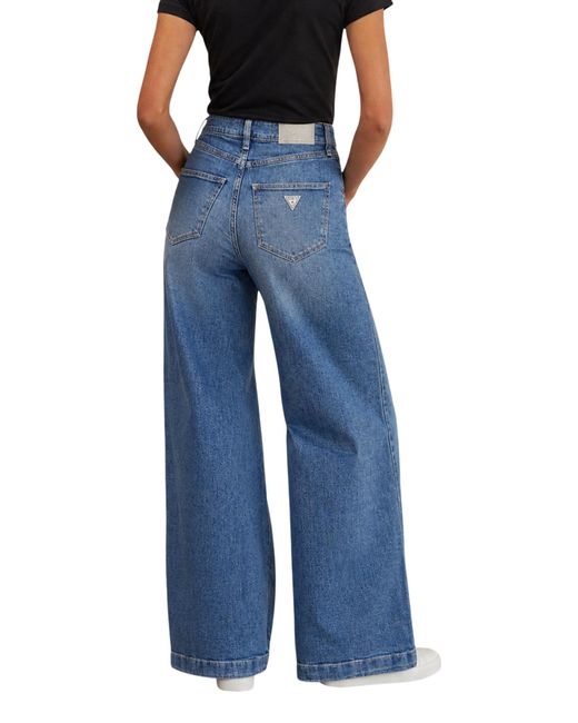 Guess Blue Bellagio Logo-Plaque Jeans