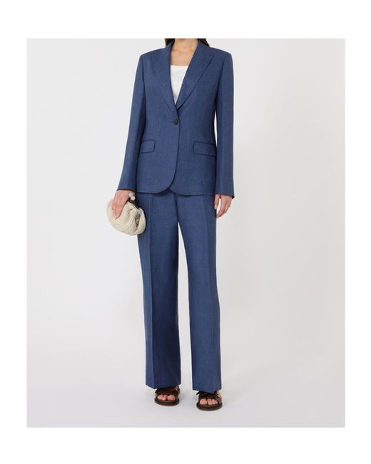 Weekend by Maxmara Blue Nalut Single-Breasted Blazer