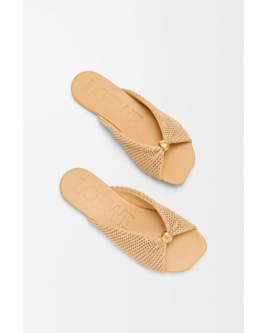 Loewe Natural X Paula's Ibiza Woven Pebble Slides
