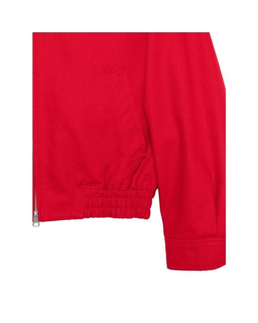 DUNST Red Elasticated Waistband Zip-Up Jacket for men
