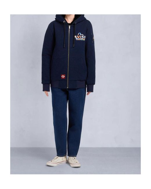 Moose Knuckles Blue X Evisu Zip-Up Hoodie for men