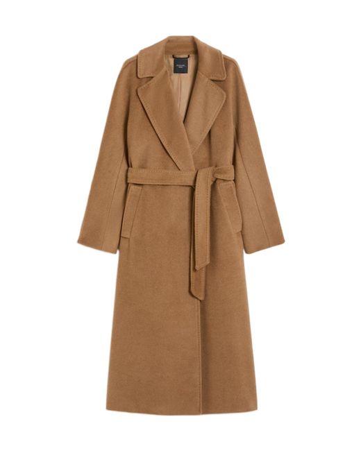 Weekend by Maxmara Brown Tempera Belted Long-Sleeved Coat