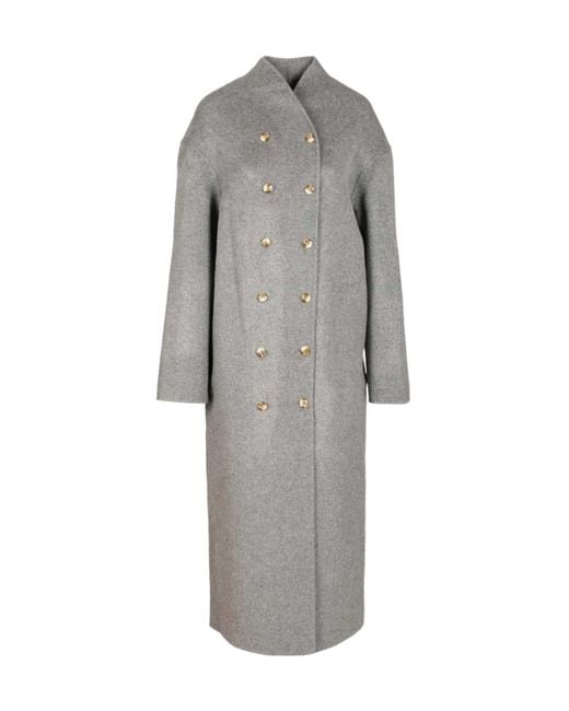 Loulou de Saison Gray Amory Double Breasted Coat