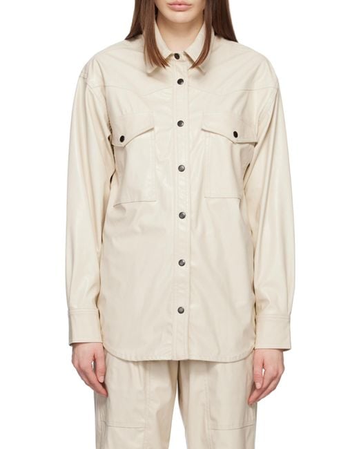 Isabel Marant Natural Lapel Long-Sleeved Shirt