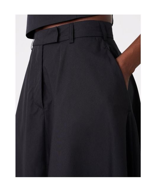 Officine Generale Blue Belt Loop Midi Skirt