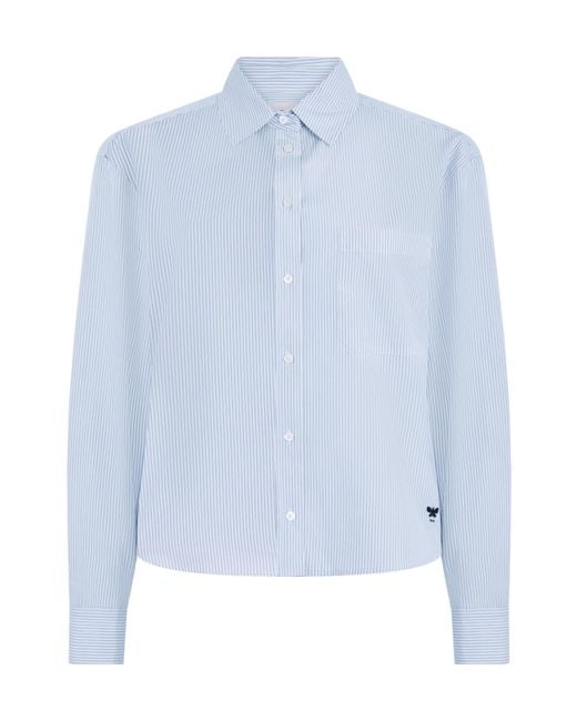 Weekend by Maxmara Blue Collared Long-Sleeved Shirt
