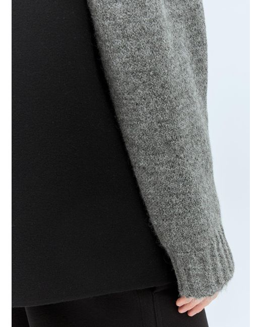 Jil Sander Black Knitted Zipped Jacket for men