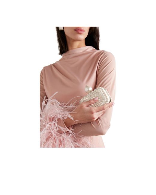 Jimmy Choo Metallic Cloud Micro Embellished Satin Clutch