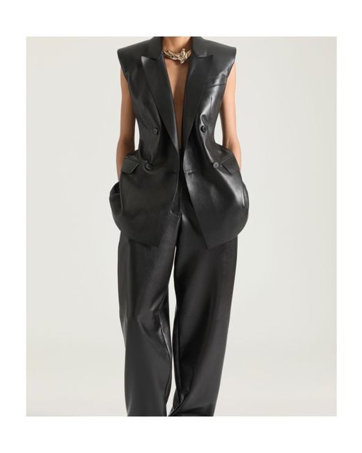 Givenchy Black Double-Breasted Sleeveless Jacket