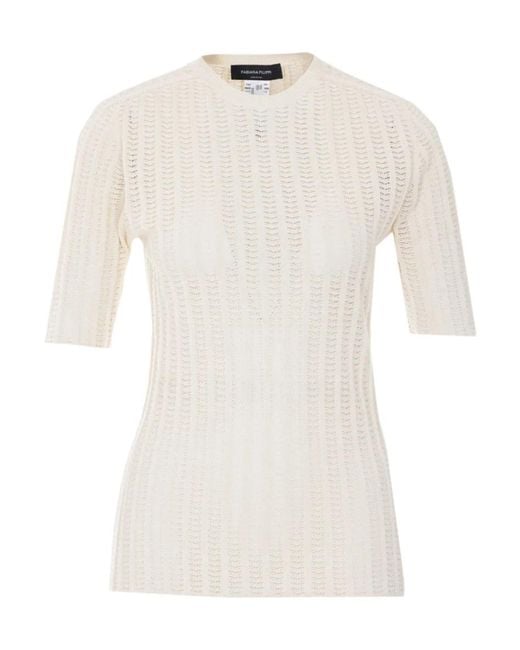 Fabiana Filippi White Knitted Jumper
