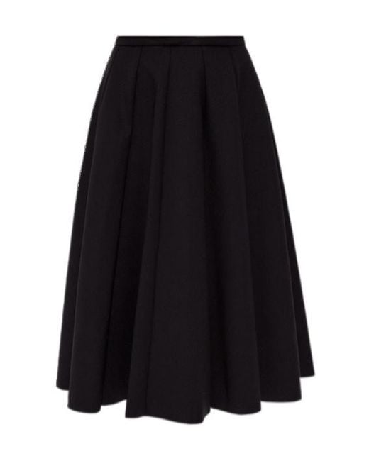 Fabiana Filippi Black Flared Midi Skirt