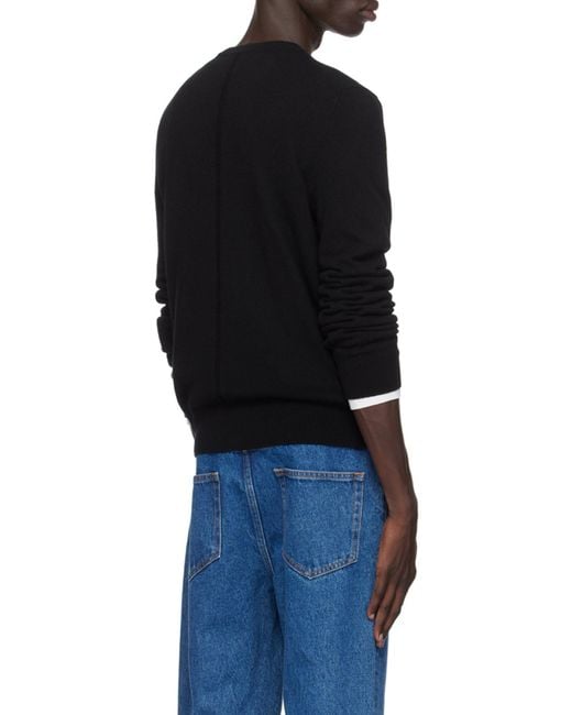 The Row Blue Crew Neck Cashmere Sweater for men