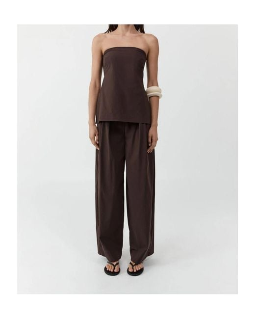 St. Agni Brown Sleeveless Top