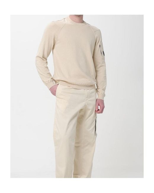 C P Company Natural Lens Detailed Crewneck Sweatshirt for men