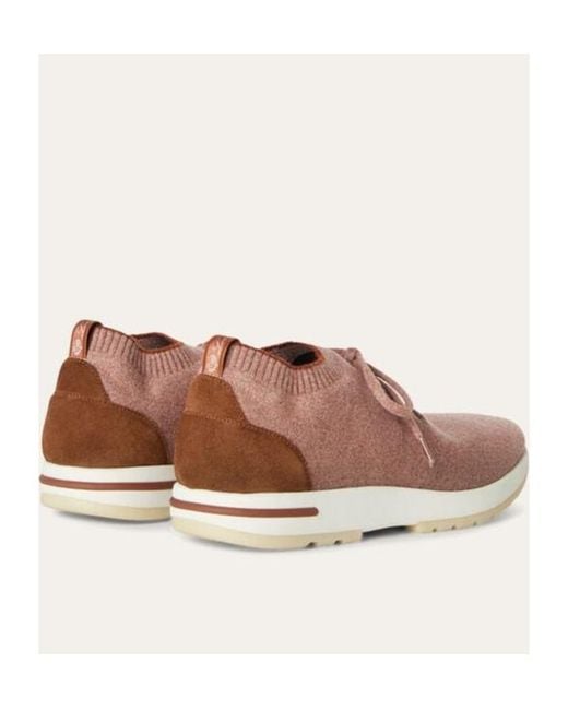 Loro Piana Brown 360 Lp Flexy Lace-Up Walk Sneakers for men