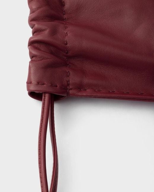 Prada Red Wish Nappa Leather Pouch