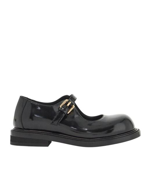 Moschino Black Buckled Mary Jane Shoes