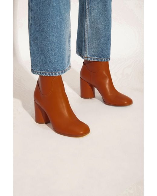 Casadei Brown Cleo Heeled Ankle Boots