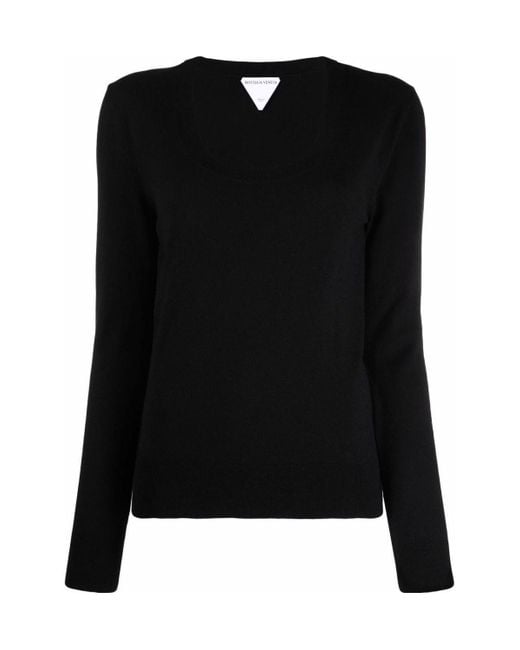 Bottega Veneta Black Scoop Neck Knit Jumper