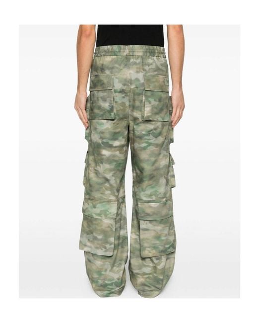 Amiri Green Print Cargo Trousers for men