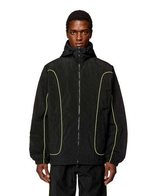 DIESEL Black J- Windbreaker Jacket for men