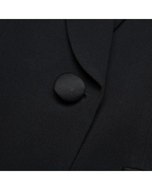 Emporio Armani Blue Single-Breasted Straight Hem Blazer