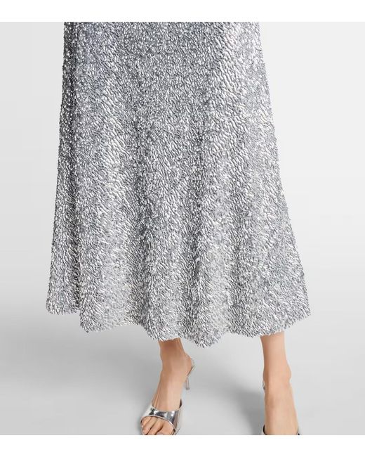 Rabanne Gray Sequined Midi Dress
