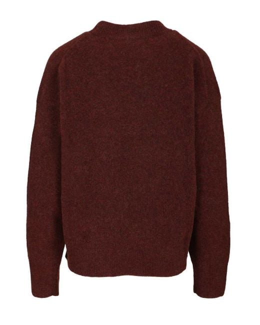 Filippa K Purple Wool Yak Crewneck Sweater