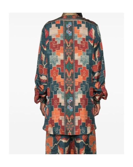 Pierre Louis Mascia Blue Long-Sleeved Shirt