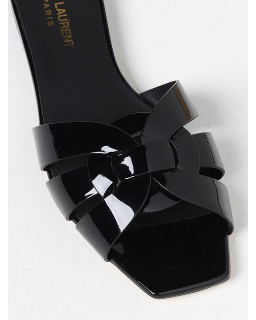 Saint Laurent Black Logo Detail Sandals