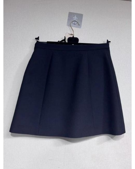Valentino Blue Pattern Skirt