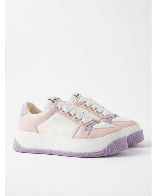 Gucci Pink Screener Sneakers