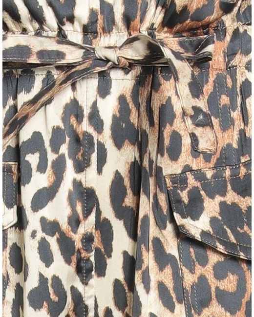 Ganni Black Leopardprint Elasticwaist Trousers