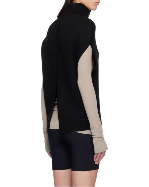 Totême Black Totme Double Knitted Cape