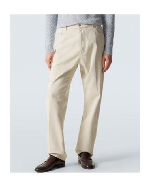 Dunhill White Cotton Straight Pants for men