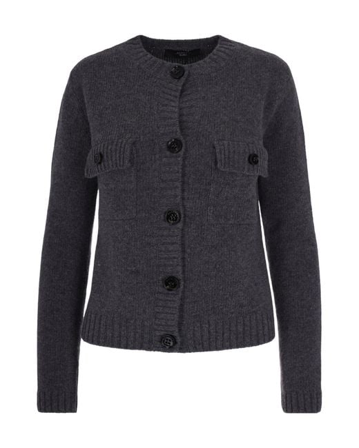 Weekend by Maxmara Black Virgin Wool Cardigan