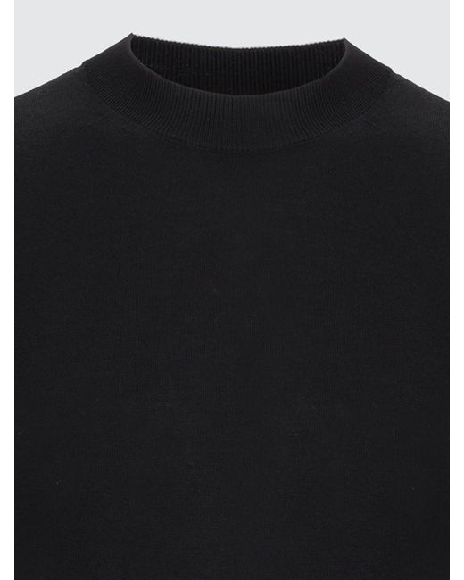Laneus Black Ribbed-Knit Sweater for men