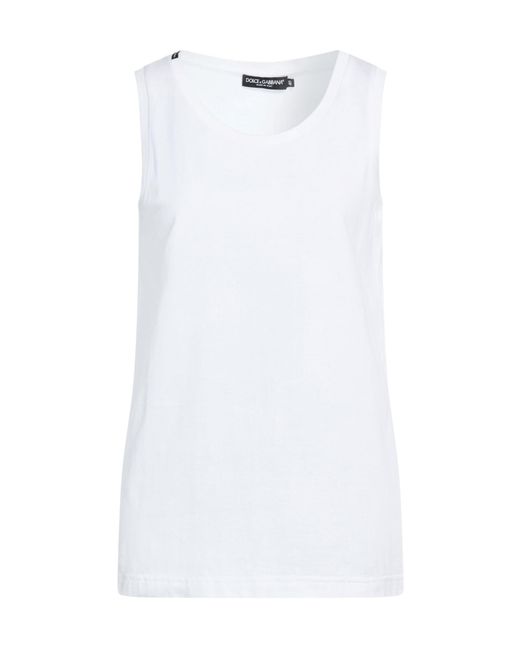 Dolce & Gabbana White Solid Color Vests