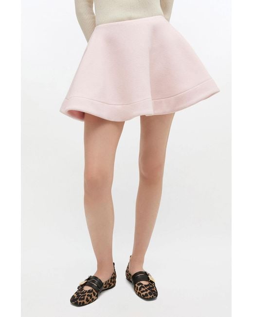 Ganni Pink Peacoat Circle Skirt