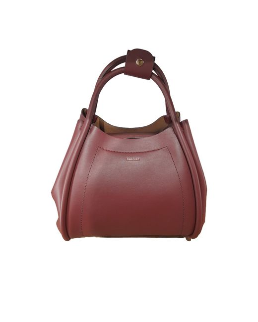 Max Mara Red Small Leather Marine Bag