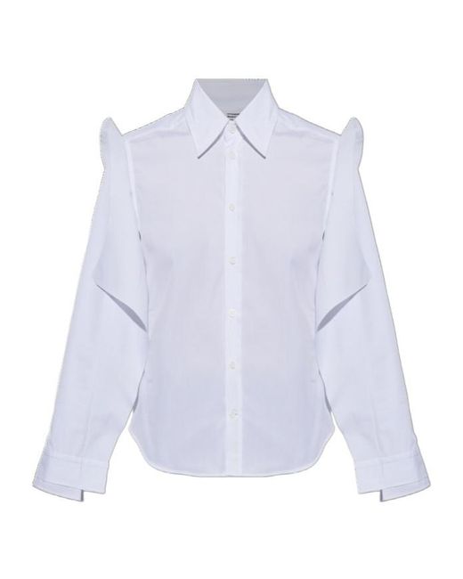 Vetements Blue Long-Sleeve Shirt With A Stand-Up Collar