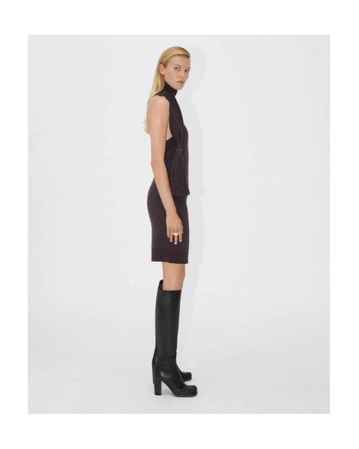 Bottega Veneta Black Wraparound Neck Dress