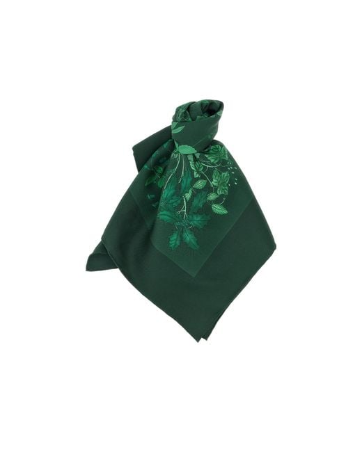 Gucci Green Pattern Scarf