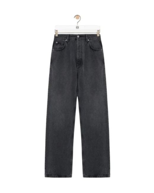Loewe Gray Straight-Leg Jeans for men