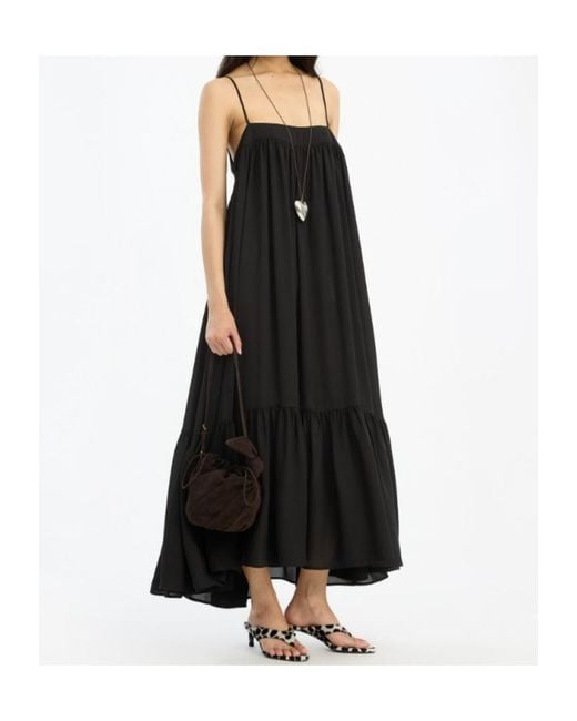 ROTATE BIRGER CHRISTENSEN Black A-Line Maxi Dress