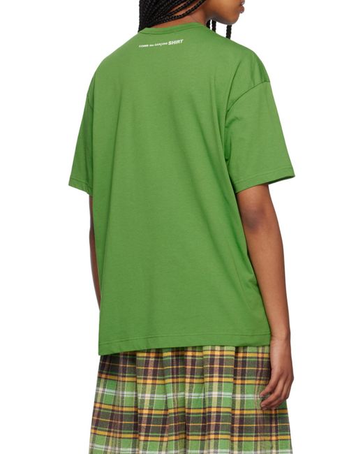 Comme des Garçons Green Logo Short-Sleeved T-Shirt for men
