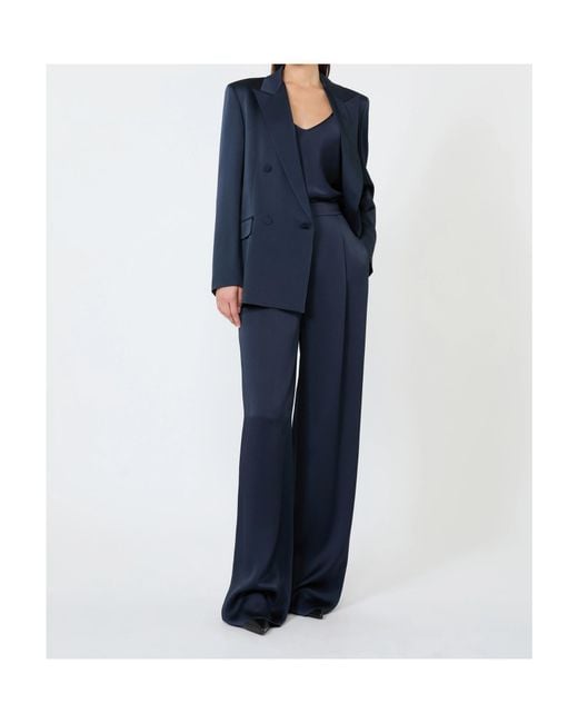 Max Mara Blue Studio Msealpaca Fluid Palazzo Trousers